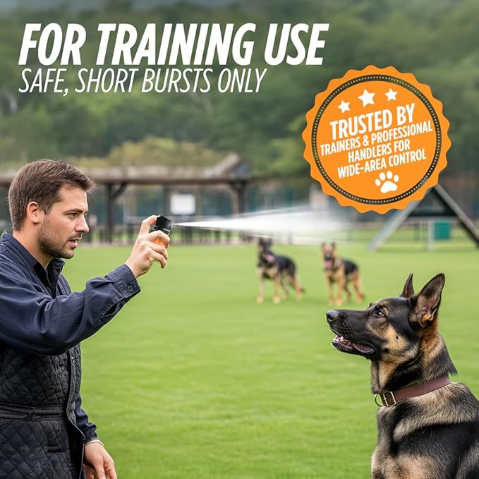 Citronella Dog Deterrent Spray, Dog Spray Self Defense, Training and Barking, Long-Range Dog Repellent, Portable Canister (0.5oz / 2oz)