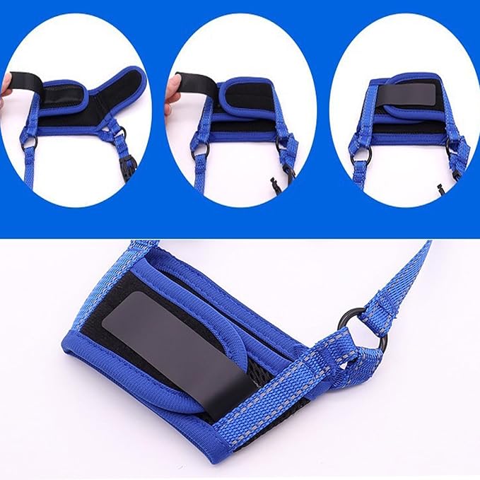 New 2025 Dog Muzzle for Small Dogs, Soft Material with Reflective & Adjustable Strap, Breathable Mouth Guard for Biting Chewing Grooming, Allow Panting Drinking, Prevent Biting (Blue, XL Size)