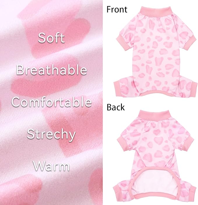 XPUDAC Matching Dog and Owner Clothes Dog Pajamas for Small Medium Dogs Stretchable Pet Onesies, Owner and Doggie Pjs are Sold Separately, L