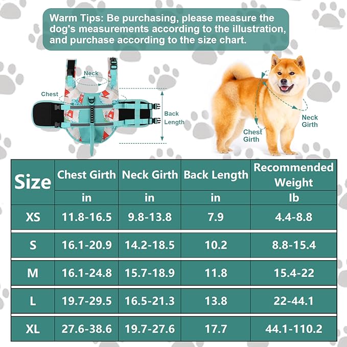 Fragralley Shark Dog Life Jacket, Adjustable Dog Life Vest with Shark Fin, Suit for Small Medium Large Dog Life Vest for Swimming, Boating, Pool, Beach