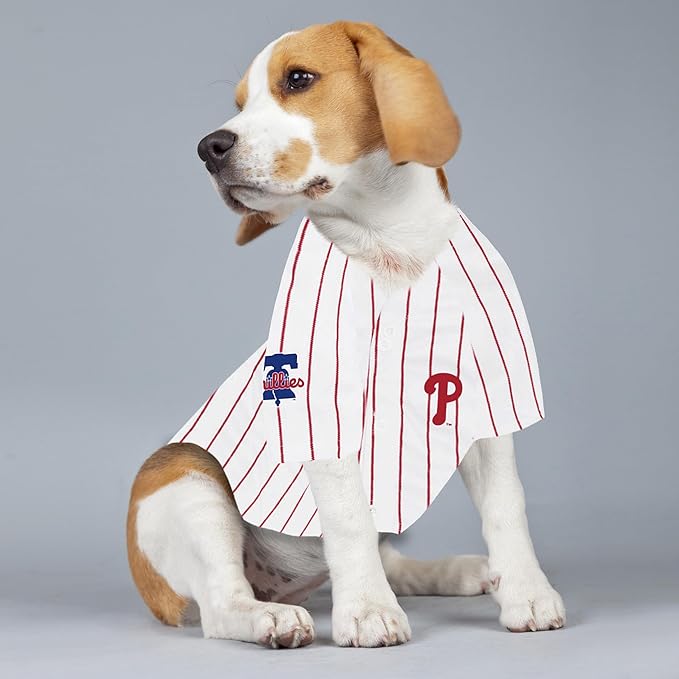 Pets First MLBPA Kyle Schwarber Player Jersey #12 Pet Jersey - MLB Philadelphia Phillies Mesh Players, Size Medium
