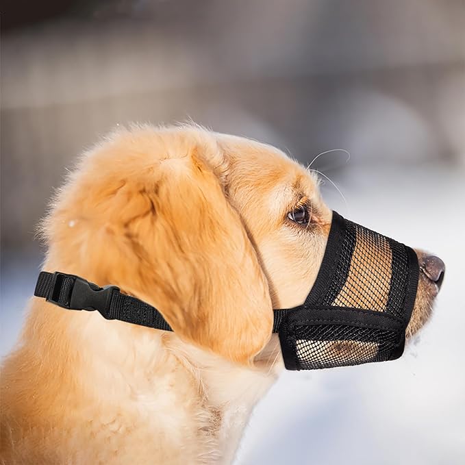 Dog Muzzle for Small Dogs – Soft Air Mesh Muzzle for Small Dog | Perfect for Barking and Biting Prevention