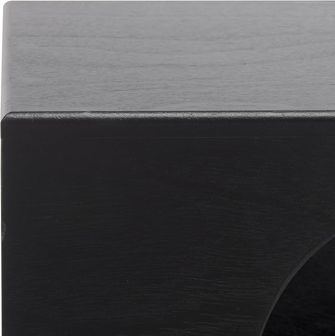 SAFAVIEH Home Collection Bean Mid-Century Matte Black Square Covered Cave Small Pet Cat Bed (Fully Assembled)