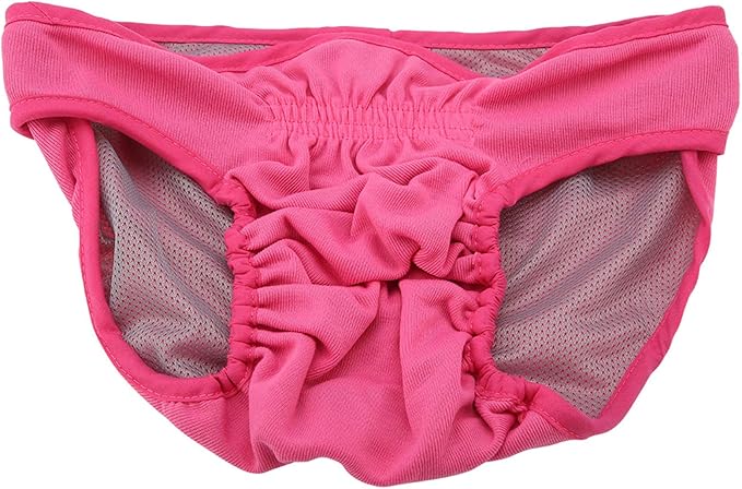 Dog Physiological Pants – Premium Polyester Underwear for Female Dogs | Adjustable & Comfortable Sanitary Diaper | Pink M, Suitable for (XL)