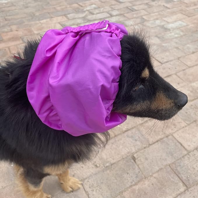 2 Pack Dog Bath Cap Waterproof Shower Hat Dogs Snood for Washing Raining Swimming Dogs Ear Prevention Cover Guard (S)