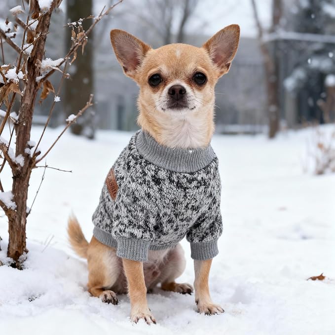 2 Pack XSmall Dog Sweaters Small Dogs Puppy Sweaters for Teacup Dog Yorkie Chihuahua Pug Recommended 2-3 Pounds