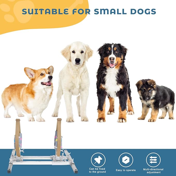 Dog Breeding Stand(Multi-Specification) Stainless Steel Dog Breeding Stand,Shoulder height 5.9in-13.8in,Adjustable Dog Breeding Stand for Miniature Dog,Dog Breeding Rack