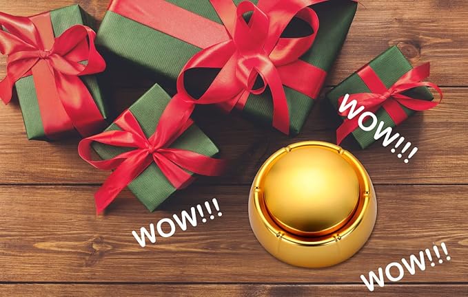 Cover Easy Button Recordable Sound Talking Button Custom Dog Speech Training Buttons Talking Sound Buttons 30 Seconds Record Button - Gold