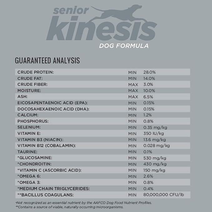 Dr. Tim's Senior Kinesis Premium Dog Food with Chicken 7+ for Senior Dogs 40 lb. Bag