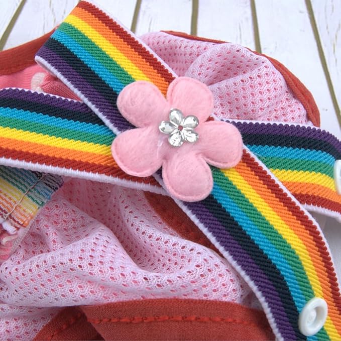 Dog Sanitary Diaper Polka Dot Striped Female Dog Sanitary Panties Cute Compatible with Outdoor Polka Dot Pink XXS