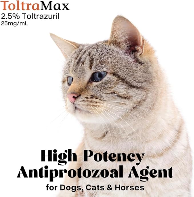 Vetr's Toltramax 2.5% Toltrazuril Powder for Dogs, Cats, Horses, Anti-Coccidia, Antiprotozoal Agent, Safe for Puppies, Kittens, and Pregnant Animals, 100g (Beef Flavored)