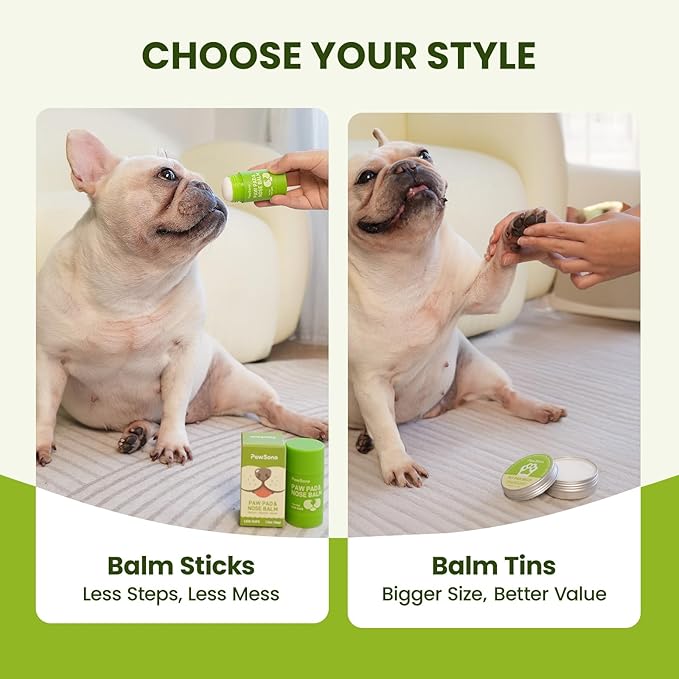 Lick-Safe Dog Paw & Nose Balm with Coconut Oil | Winter Snow, Road Salt & Cold Pavement Protector | All-Natural Moisturizer & Soother for Dry, Cracked Pads & Snout | Horse Hoof, Joint Care(2.6 oz)