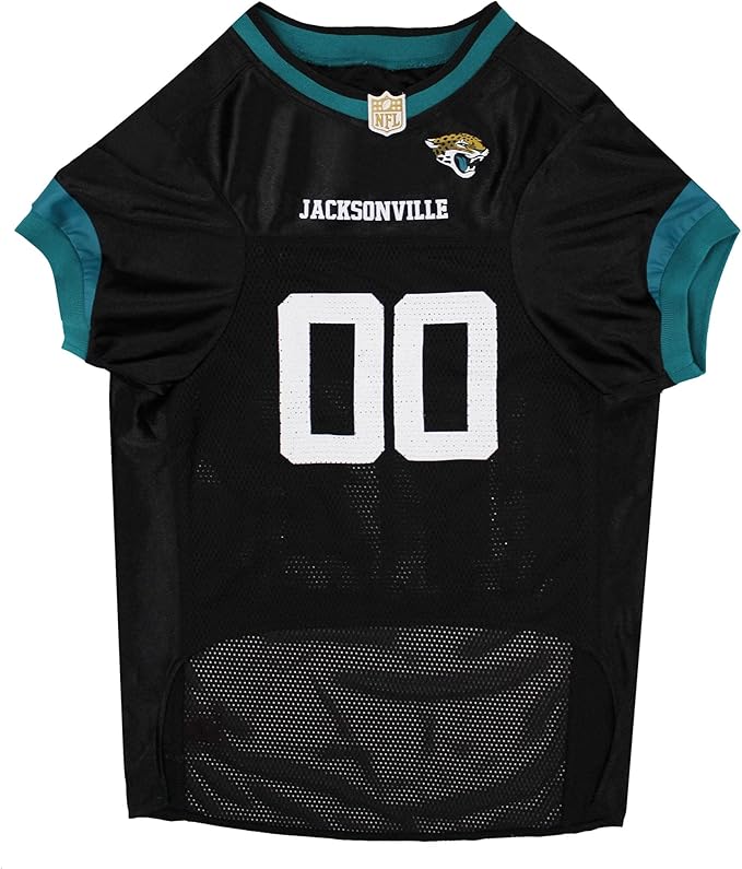 Pets First NFL Jacksonville Jaguars Dog Jersey, Size Medium, Football Shirt Costume for Pet, Dog Sports T-Shirt, NFL Team Clothing for Cats, Licensed Pet Apparel Available in 7 Sizes and 32 Teams