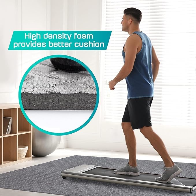 Yes4All EVA Interlocking Mats, Puzzle Floor Tiles, Foam Floor Padding with Border for Furniture, Home Space, Living Room, Garage 11,15,32,99 SQFT