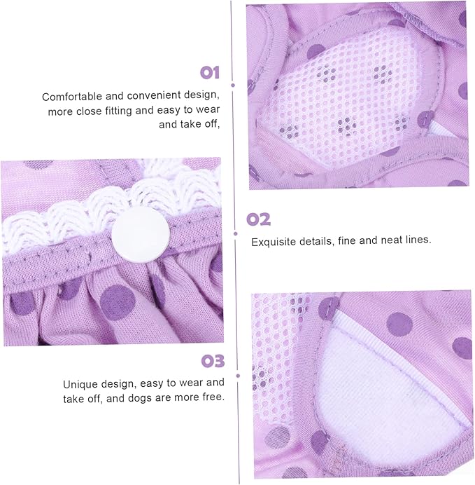 1pc Pet Diaper for Dogs Sanitary Pants Breathable Material for Leak Protection for Female Dogs During Menstruation