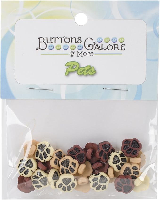 Buttons Galore Button Theme Pack, Little Paws