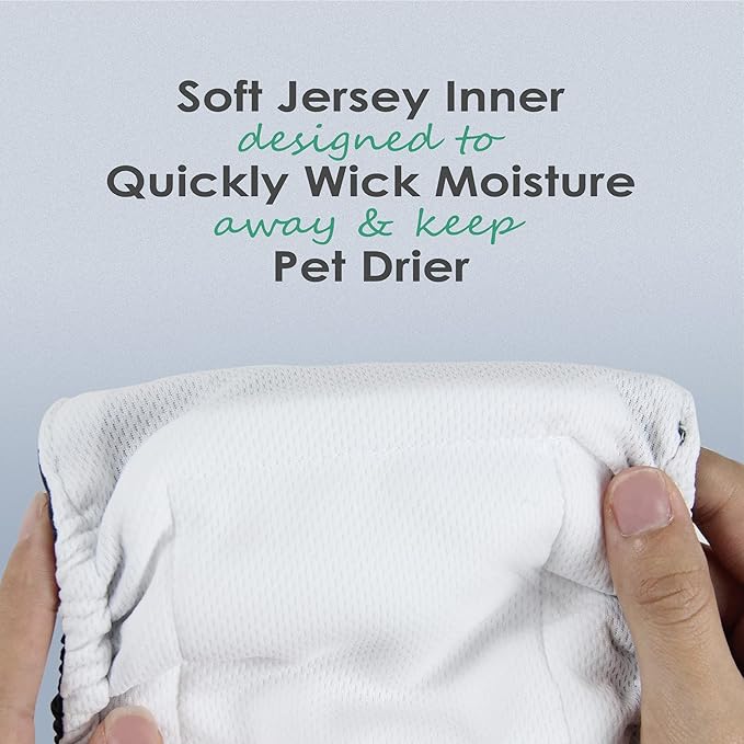 wegreeco Washable Dog Diapers - Washable Male Dog Belly Wrap - Pack of 3 (Turtle, XX-Large)