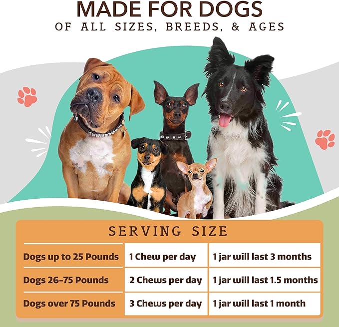 Natural Dog Company Dog Supplements for Seniors & Active Dogs - Multivitamin Chews & Hip & Joint Relief - Complete Nutritional Support for Joint Health, Vitamins for Dogs, Energy, & Vitality