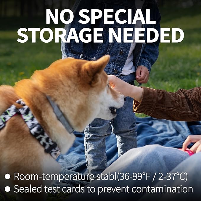 Canine Dog Blood Typing Test Kit for DEA1 Detection | at-Home Dog Blood Type Test with Free Stainless Steel ID Tag
