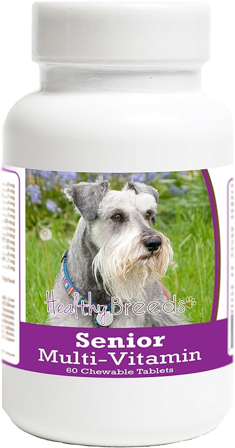 Healthy Breeds Miniature Schnauzer Senior Dog Multivitamin Tablets 60 Count