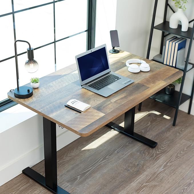 VIVO Reclaimed Wood Universal 48 x 30 inch Solid One-Piece Table Top for Standard and Sit to Stand Height Adjustable Home and Office Desk Frames, DESK-TOP48-30P