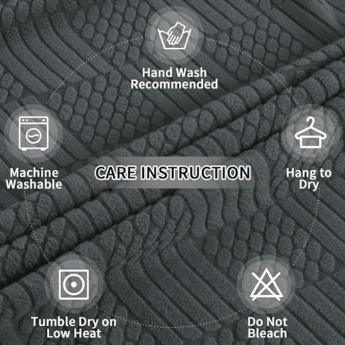 Easy-Going Waterproof Couch Cushion Covers for Couches and Sofas, Stretch Jacquard Sofa Seat Cover Replacement for Dogs, Pets & Kids, Durable Furniture Protector for Sofa Cushions, Dark Gray
