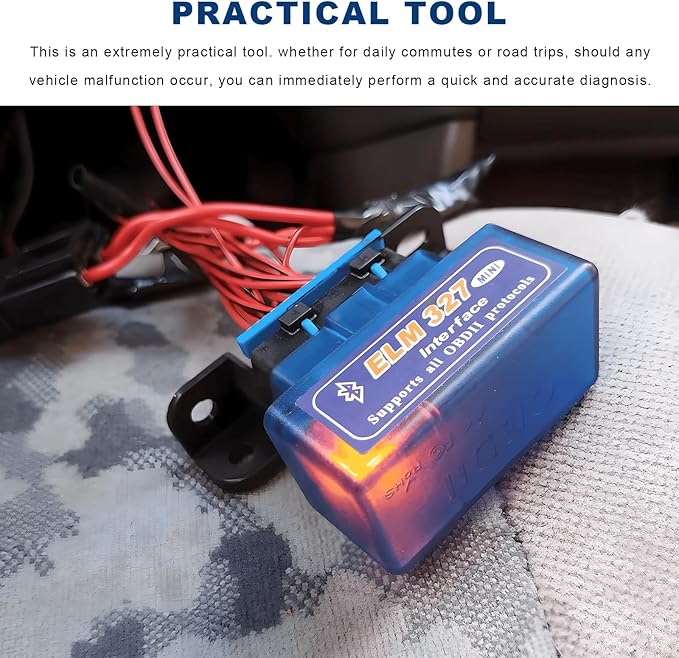 ELM327 OBDⅡ Car Auto Diagnostic Scanner, Professional Auto Bluetooth Scan Tool Failure Detector, Mini Wireless Engine Fault Code Reader Diagnostic Tool for Most OBDII Vehicles