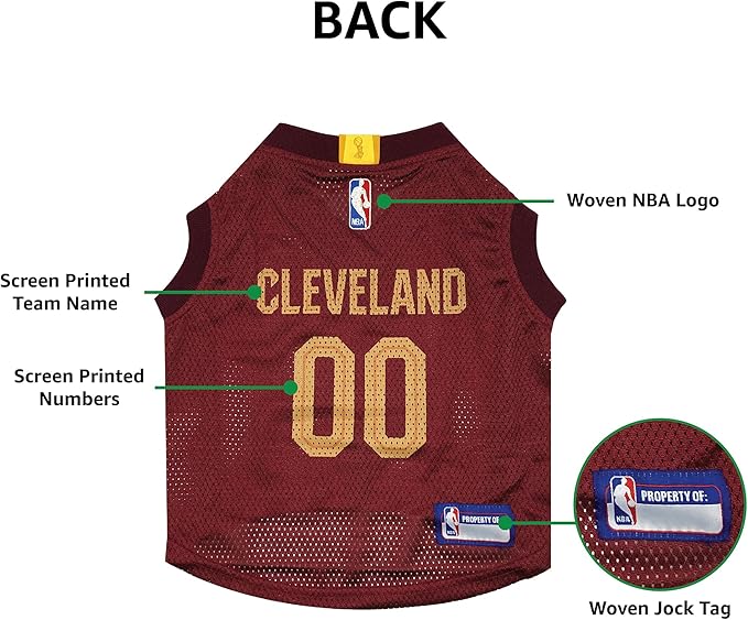 Pets First NBA CLEVELAND CAVALIERS DOG Jersey, X-Large - Tank Top Basketball Pet Jersey