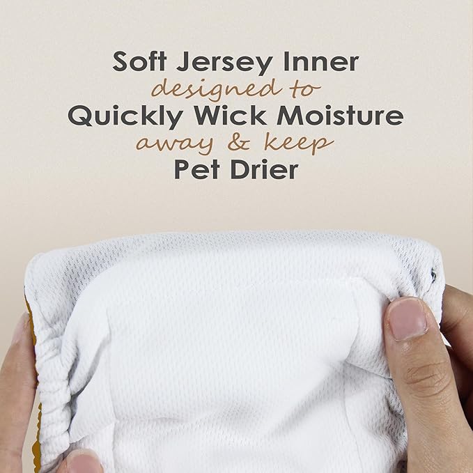 wegreeco Washable Male Dog Belly Band (Stylish Pattern)- Pack of 3 - Male Dog Belly Wrap, Dog Diapers Male (Blue Gray Coffee, Medium)