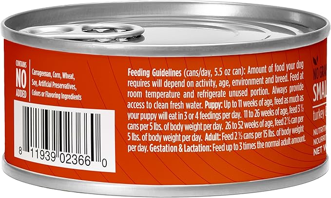 Nulo Small Breed Grain-Free Turkey & Lentils Recipe Adult Wet Canned Dog Food 5.5 Ounce, 24 Cans
