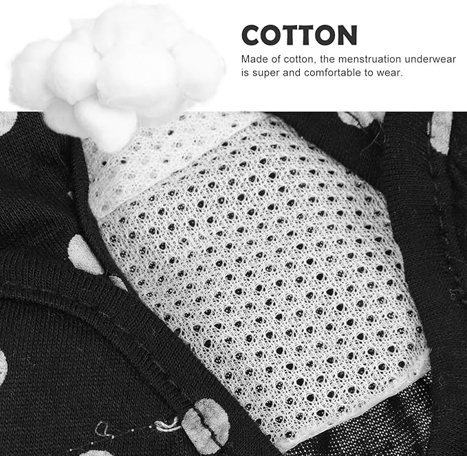 Pet Dog Diaper Physiological Pants with Suspenders, Dark Color M Size, Breathable Female Dog Menstruation Underwear for Heat Cycle, Puppy Sanitary Pet Accessories