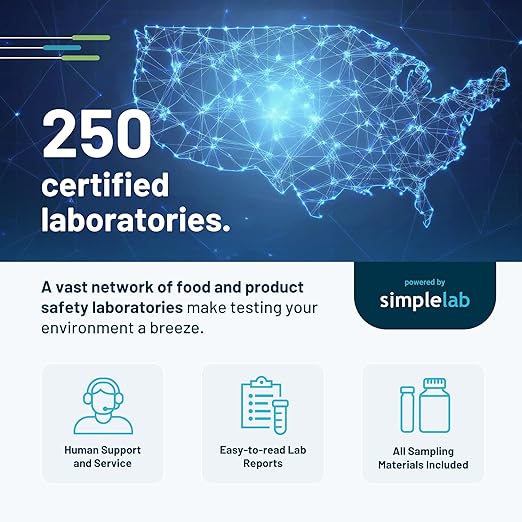 Dog Allergen Test by SimpleLab | Indoor Pet Allergen Testing Kit | Test for 1 contaminant to Identify Dog Allergies | Laboratory Test Kit | at Home Dust Test Kit