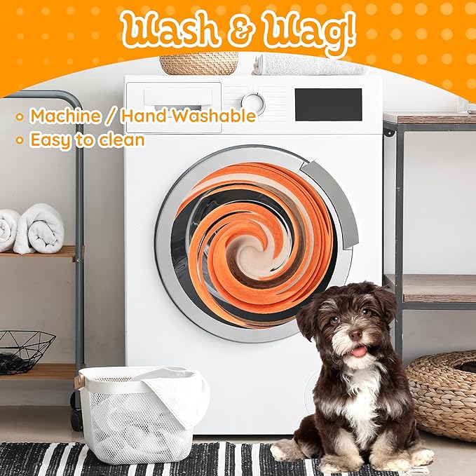 2-Pack Plush Dog Puzzle Toys, Squeaky Crinkle Snuffle Interactive Dog Treat Hider Toy, Boredom Buster & Mental Stimulate Dog Enrichment Foraging Training Toys for Small, Medium & Large Dogs