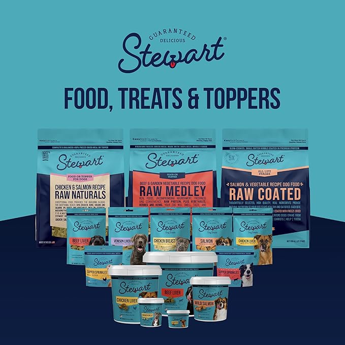 Stewart 100% Chicken Breast Dog Treats, 14.8 oz Tub, ~280 Pieces, Freeze Dried Raw, Single Ingredient, 74% Protein Training Treats or Meal Topper, Grain Free, Gluten Free
