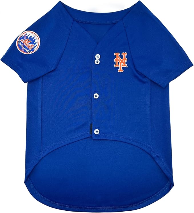 MLBPA Dog Shirt -Francisco Lindor #12 Pet Shirt - MLB New York Mets Mesh Cat Shirt, Medium