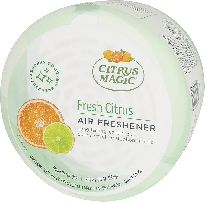 Citrus Magic Odor Absorbing Solid Air Freshener, Fresh Citrus, 20-Ounce, (Pack of 6)