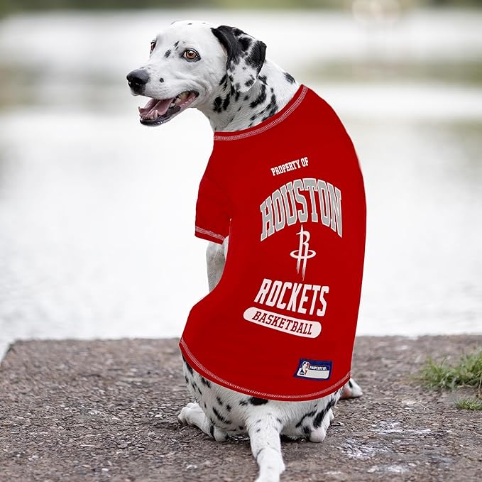 Pets First NBA Licensed Hoodies & T-shirt for Dogs & Cats, Houston Rockets, Large