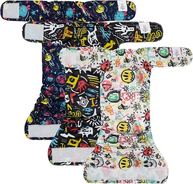CuteBone Washable Dog Diapers Female No Tail Hole 3 Pack Reusable Doggie Period Training Pants for Docked-Tail Frenchie French Bulldog Boston Terrier Without Tail WWD26XL