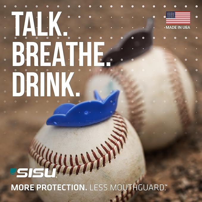 SISU Go Mouthguard, Royal Blue - Low-Profile Front Tooth Protection for Soccer, Basketball, Water Polo, Skateboarding, BMX, Action Sports - Remoldable Up to 20 Times - Thin, Breathable - Non Toxic