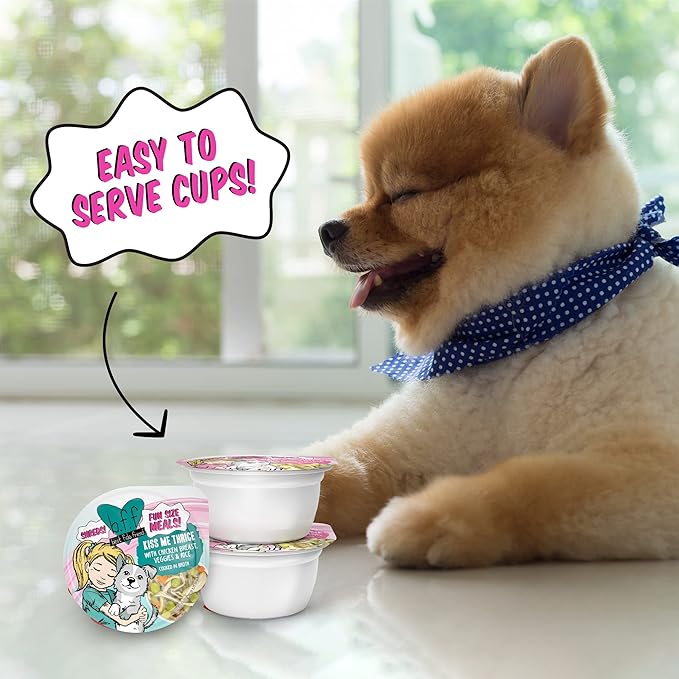 Weruva Best Fido Friend Fun Size Meals for Dogs, Chicken Cup Hookup Variety Pack, 2.75oz Cup, Pack of 8