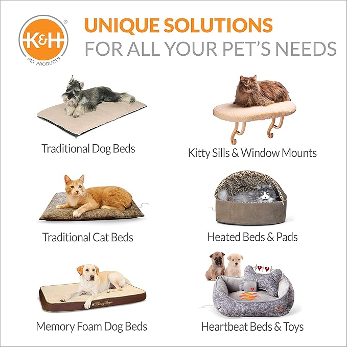 K&H Pet Products Lectro-Kennel Heated Outdoor Dog Pad, Durable Rigid ABS Plastic Waterproof Heated Pad for Dog & Cat Houses Outdoor, Washable Cover, Safety Listed - Small 18.5 X 12.5in Black 40W