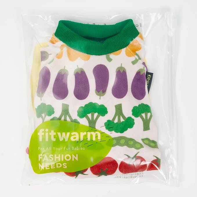 Fitwarm Funny Vegetable Dog Pajamas, Warm Winter Dog Clothes for Small Dogs Boy Girl, Cozy Pet Onesie with Feet, Green, White, Red, Pink, Purple, Small