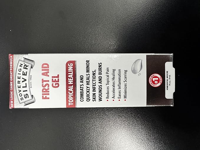 Sovereign Silver First Aid Gel - Argentum Metallicum Gel Wound Care Support, Topical Skin Care for Minor Skin Irritations with Convenient Pump - 1 fl oz (30 mL)