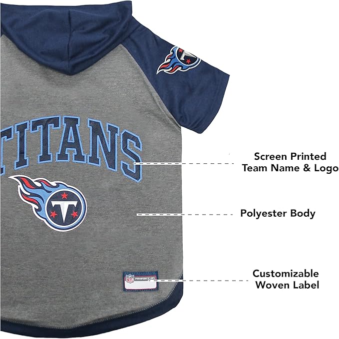 Pets First Tennessee Titans Hoodie T-Shirt, Small