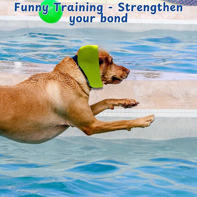 2pcs Dog Ear Covers for Swimming, Ear Protection for Dogs Bathing, Dog Bath Supplies, Ears Wrap for Dogs, Waterproof Ears Covers Swimming Cap, Adjustable Shower Cap (Green, Camouflage, L)