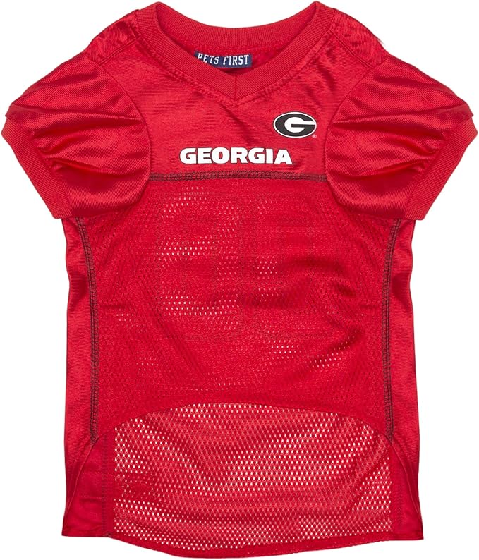 Pets First NCAA College Georgia Bulldogs Mesh Jersey for DOGS & CATS, Small.Licensed Dog Jersey with your Favorite Football/Basketball College Team