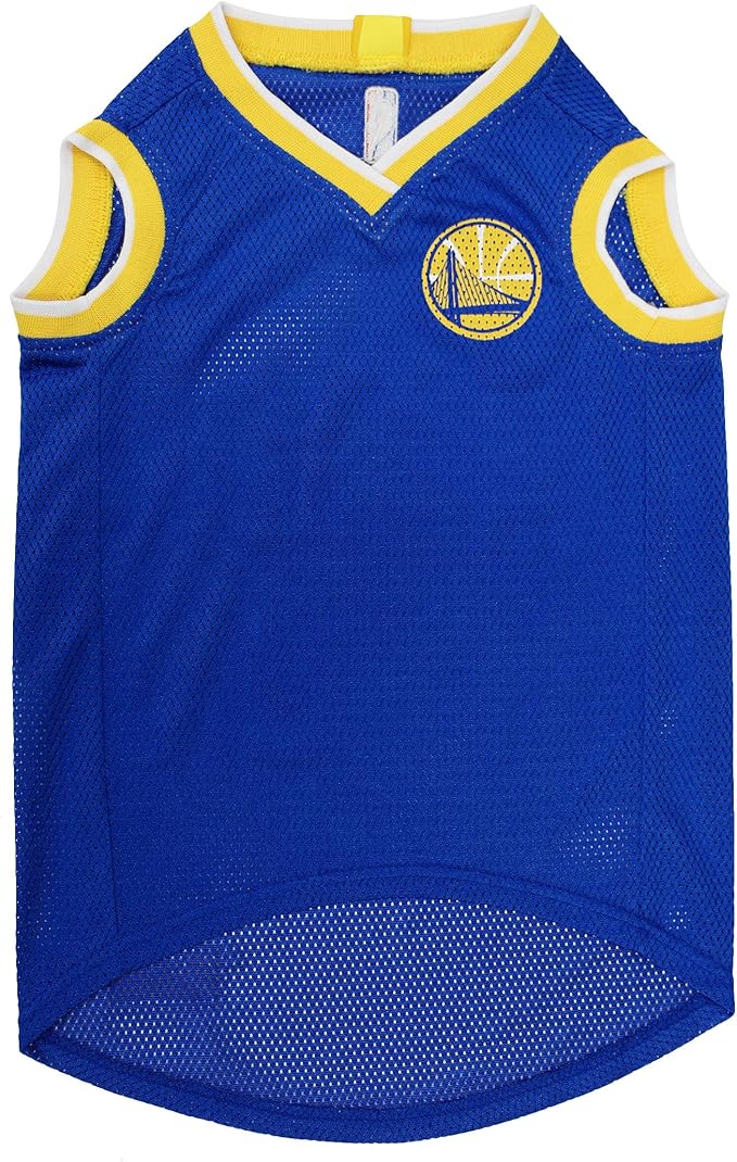 Pets First Golden State Warriors Dog Basketball Mesh Jersey, X-Small