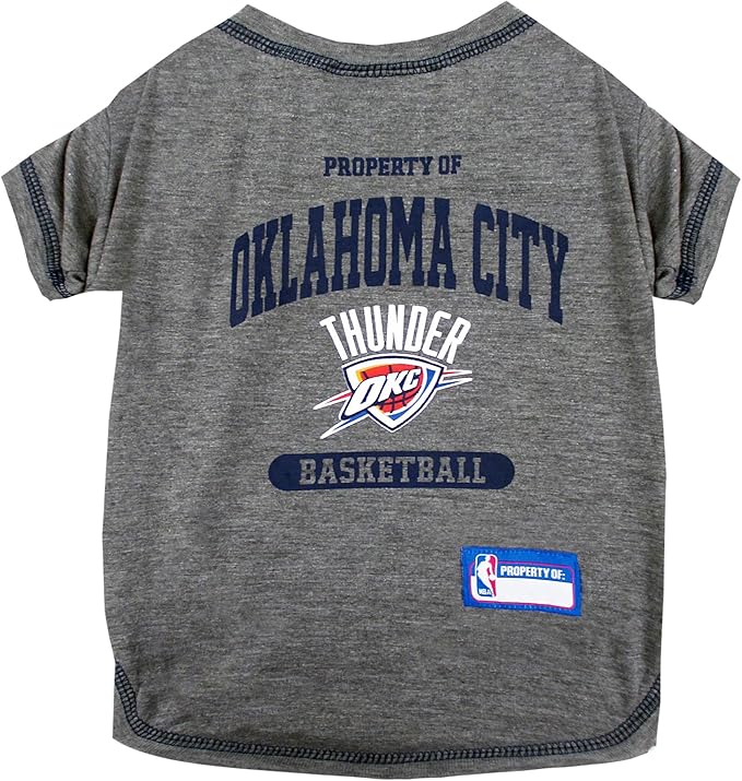 Pets First NBA Licensed Hoodies & T-shirt for Dogs & Cats, Oklahoma City Thunder, Small