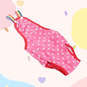 Dog Sanitary Pants, 6 Sizes Female Dog Doggy Puppy Diaper Nappy Physiological Sanitary Briefs Menstrual Suspender Underwear Pants for Small Medium Pet Dogs(XS)