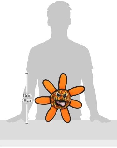 TUFFY - World's Tuffest Soft Dog Toy - Alien Ball Flower Fire - Multiple Layers. Made Durable, Strong & Tough. Interactive Play (Tug, Toss & Fetch). Machine Washable & Floats